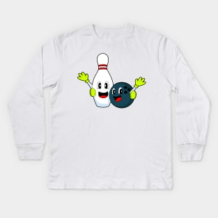 Bowling pin Bowling Bowling ball Kids Long Sleeve T-Shirt